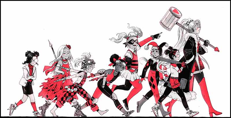 Harley Quinn: Black + White + Redder