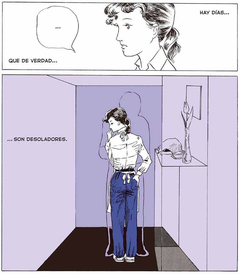 Una mujer de espaldas